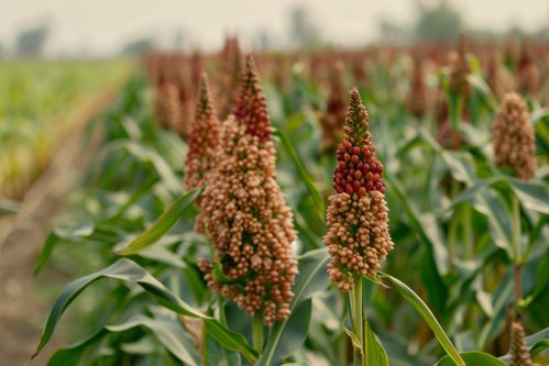 秋日红高粱 丰收画卷中的苗木之美